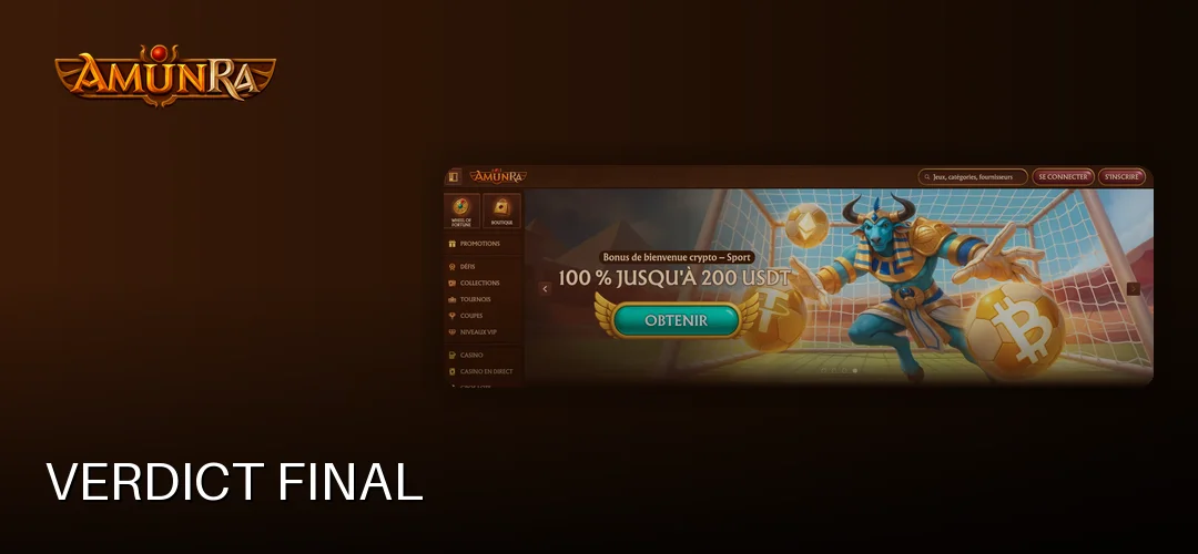 Amunra Casino promotional banner