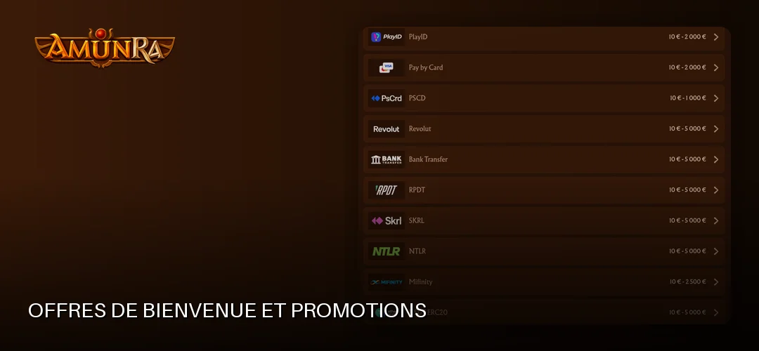 Amunra Casino promotional banner